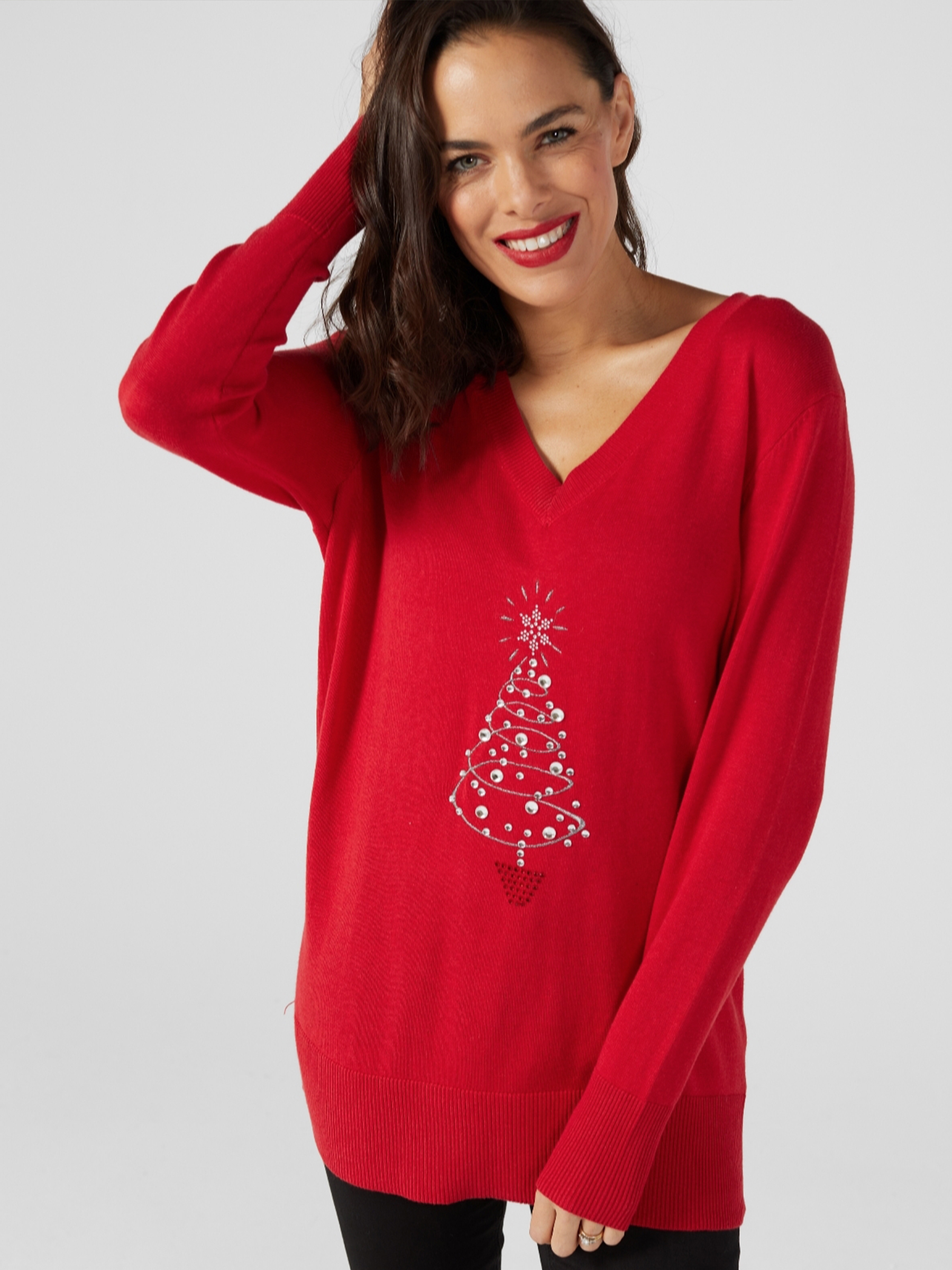 V neck deals christmas jumpers