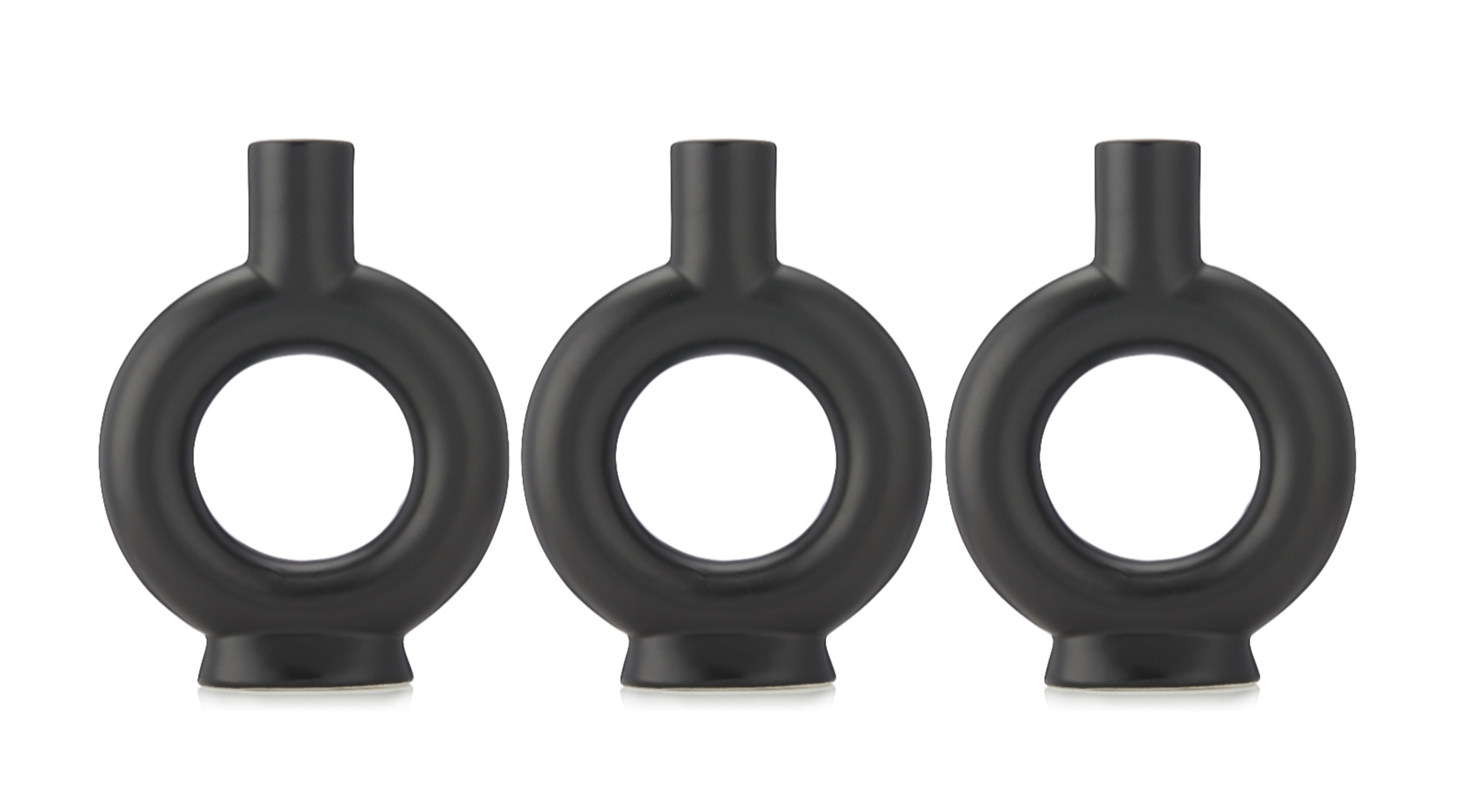 K by Kelly Hoppen Set of 3 Round Candleholders - 819736